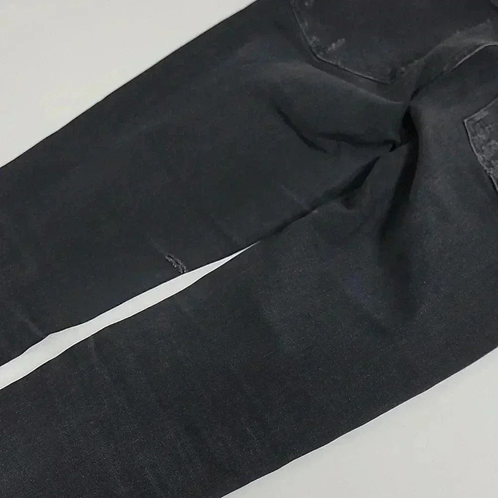Agolde Sophie High Rise Skinny Crop Temple Washed Black Distressed Jeans REVOLVE - Picture 15 of 16